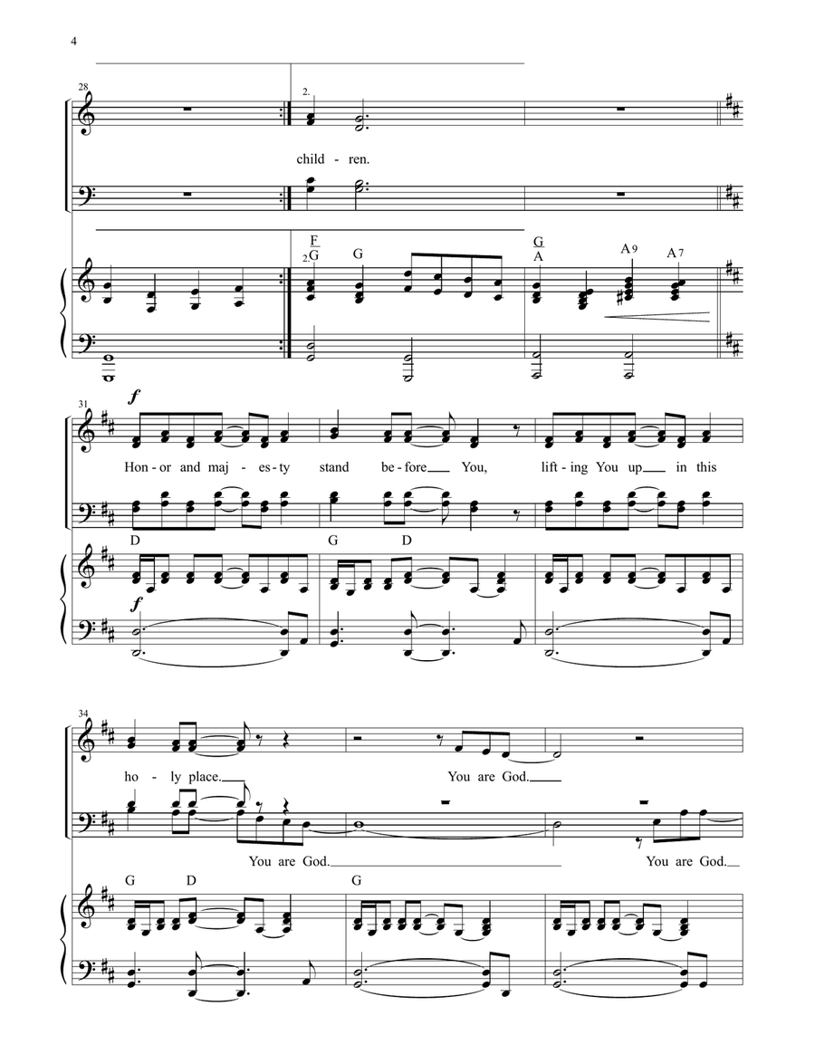 PRAISE HIM MORE, 12 Praise Songs for SATB Choir or Ensemble by Gary Lanier (Score & Parts) 4-Part scores gallery preview page 6