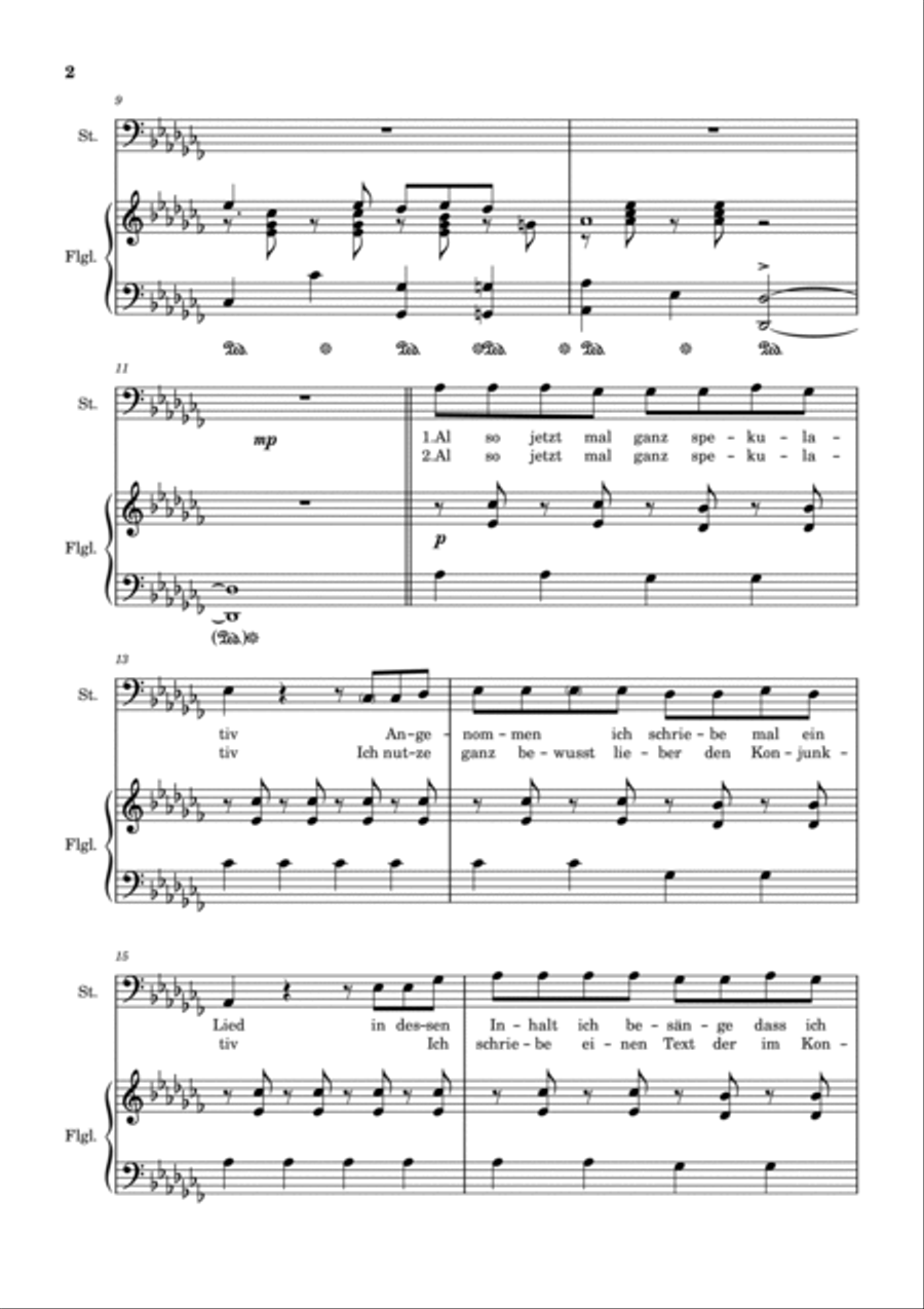Das ist alles von der Kunstfreiheit gedeckt - For Piano and Voice With Lyrics Voice scores gallery preview page 2