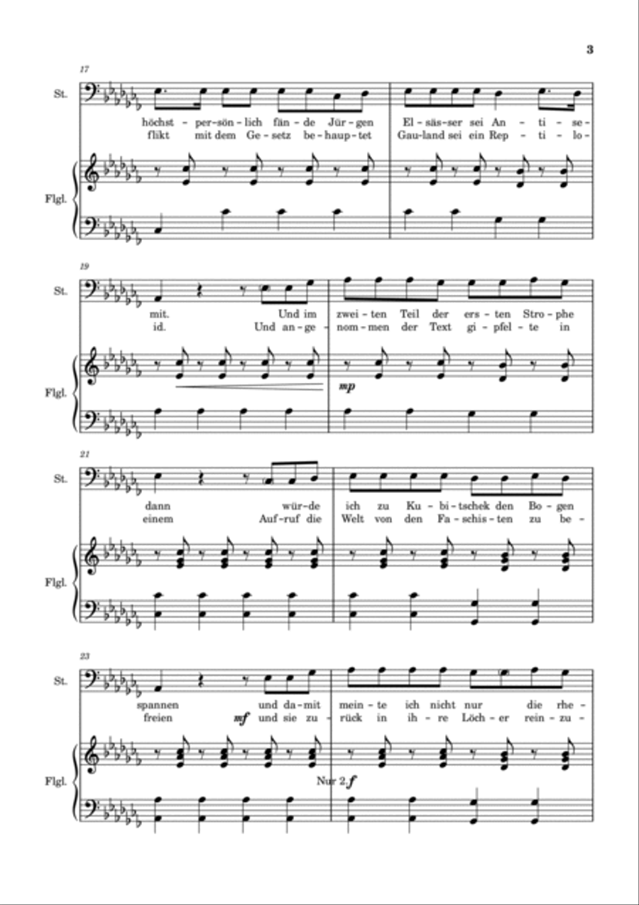 Das ist alles von der Kunstfreiheit gedeckt - For Piano and Voice With Lyrics Voice scores gallery preview page 3