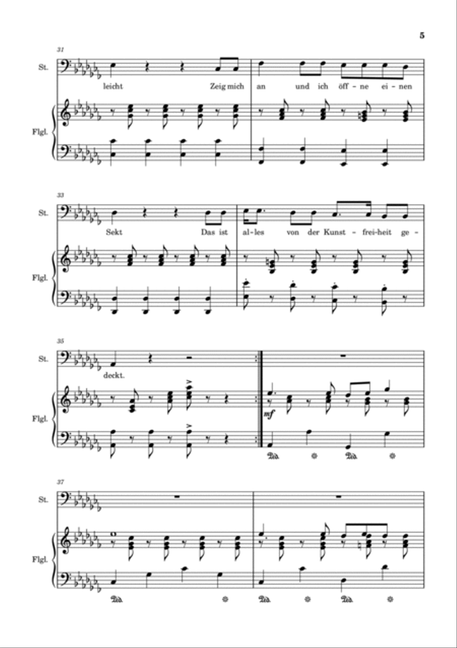 Das ist alles von der Kunstfreiheit gedeckt - For Piano and Voice With Lyrics Voice scores gallery preview page 5