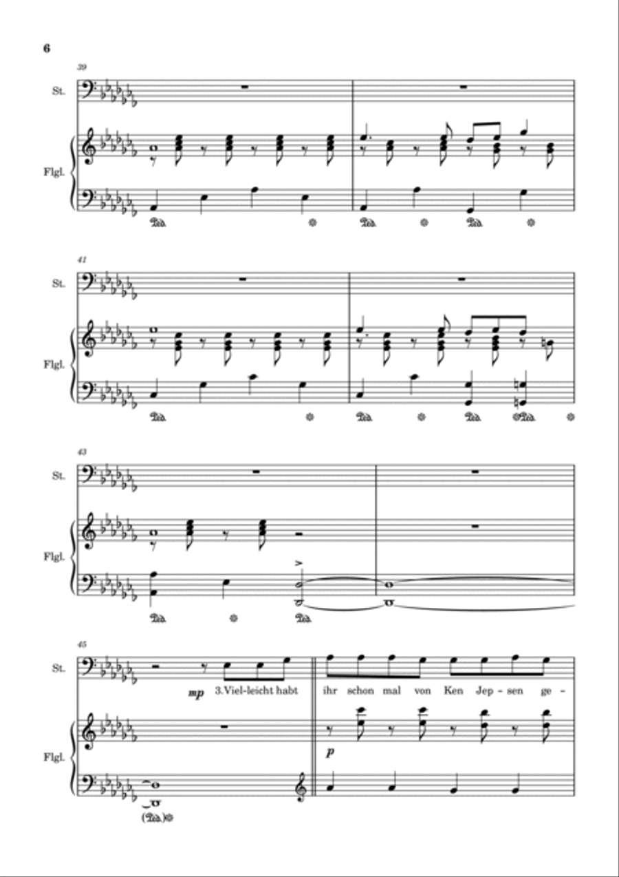 Das ist alles von der Kunstfreiheit gedeckt - For Piano and Voice With Lyrics Voice scores gallery preview page 6