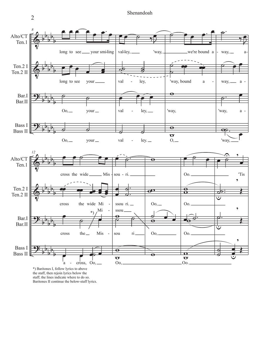Shenandoah Shenandoah TTBB scores gallery preview page 2