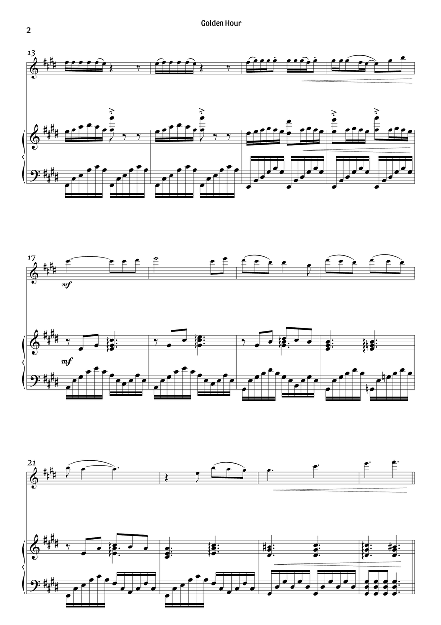 Golden Hour Flute scores gallery preview page 2