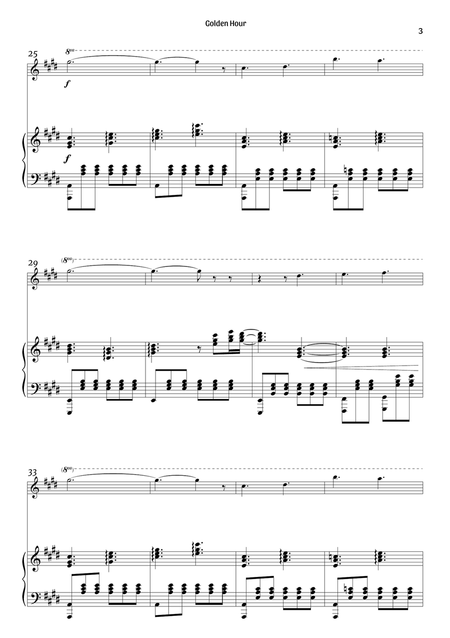 Golden Hour Flute scores gallery preview page 3