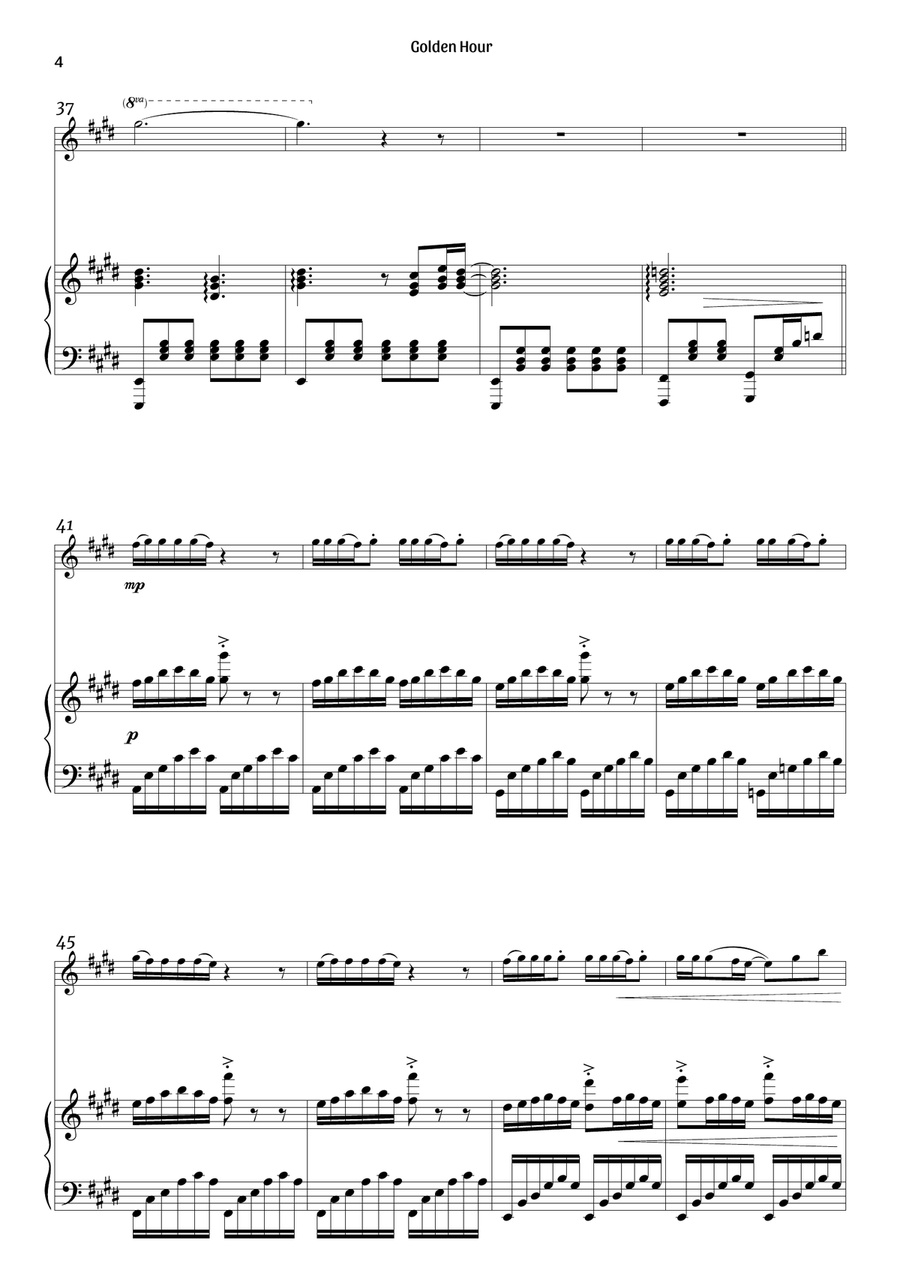 Golden Hour Flute scores gallery preview page 4