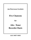 Eight Sweelinck Duets for A-T Recorders
