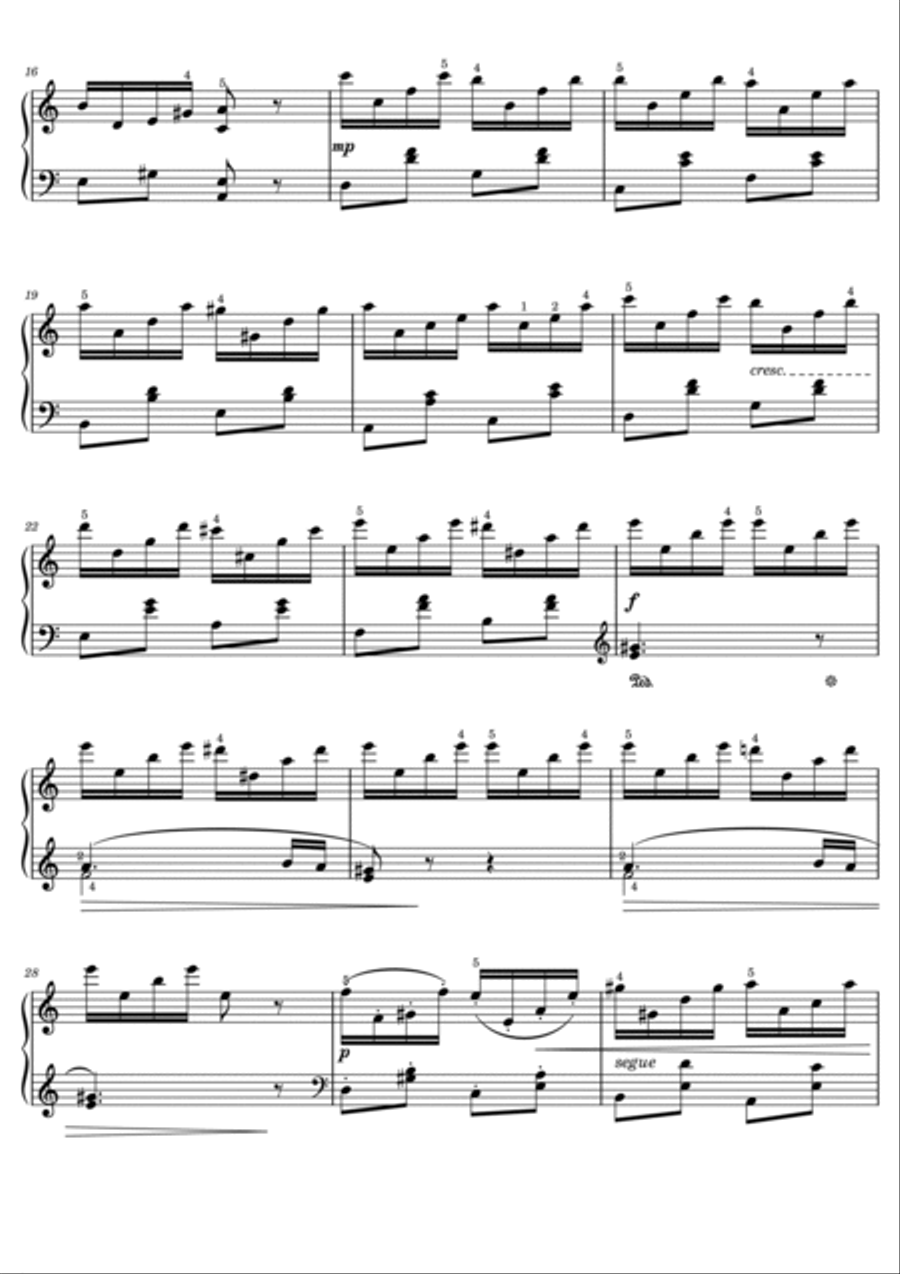 Jean Sibelius - Etude Op.76 No.2 - Original With Fingered - For Piano Solo Piano Method scores gallery preview page 2