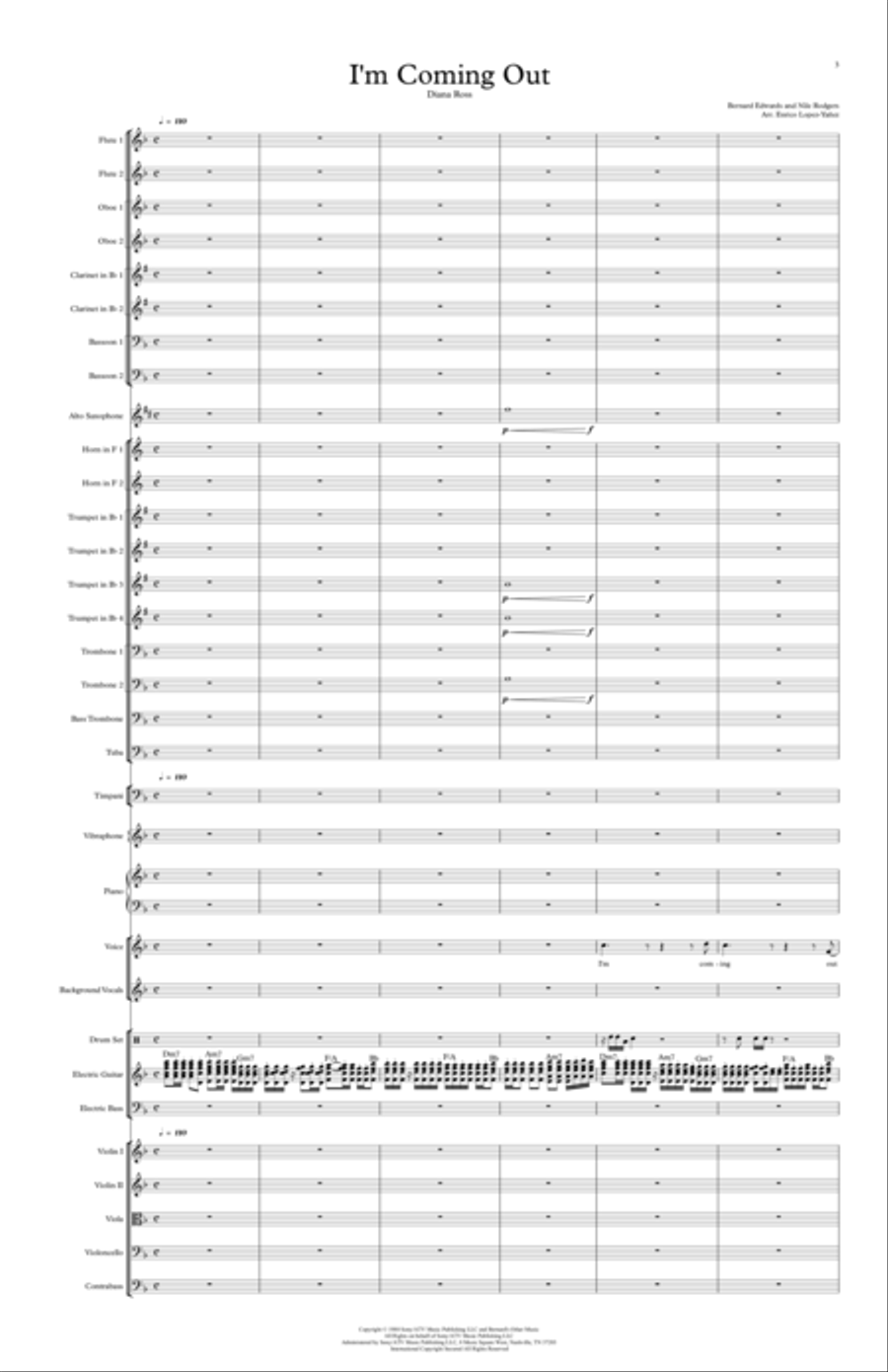 I'm Coming Out Full Orchestra scores gallery preview page 3