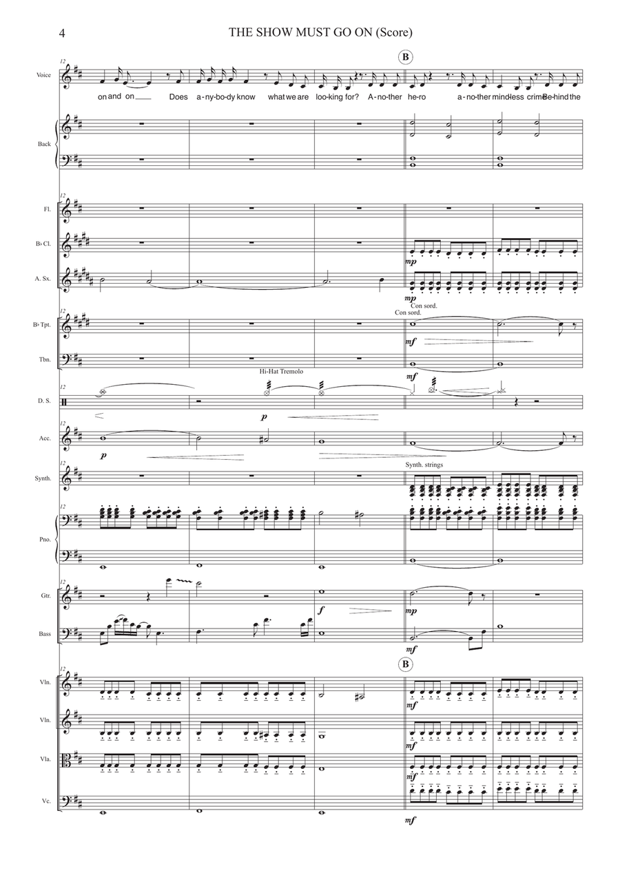 The Show Must Go On Full Orchestra scores gallery preview page 4