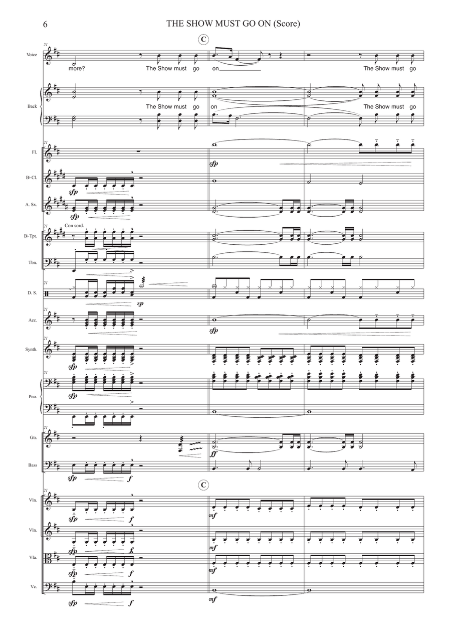 The Show Must Go On Full Orchestra scores gallery preview page 6