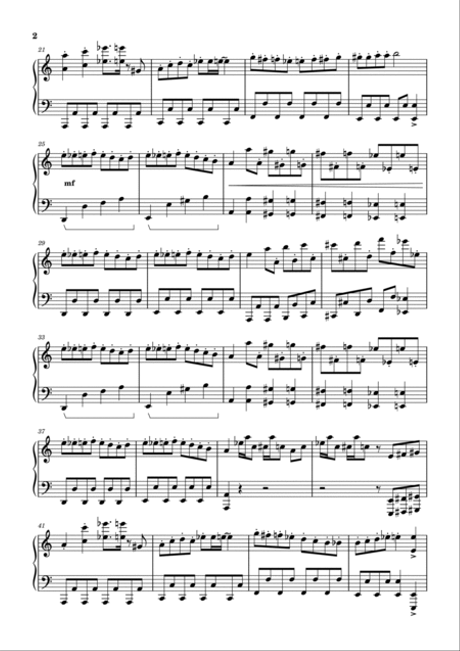 Unwelcome School | Blue Archive Piano Solo scores gallery preview page 2