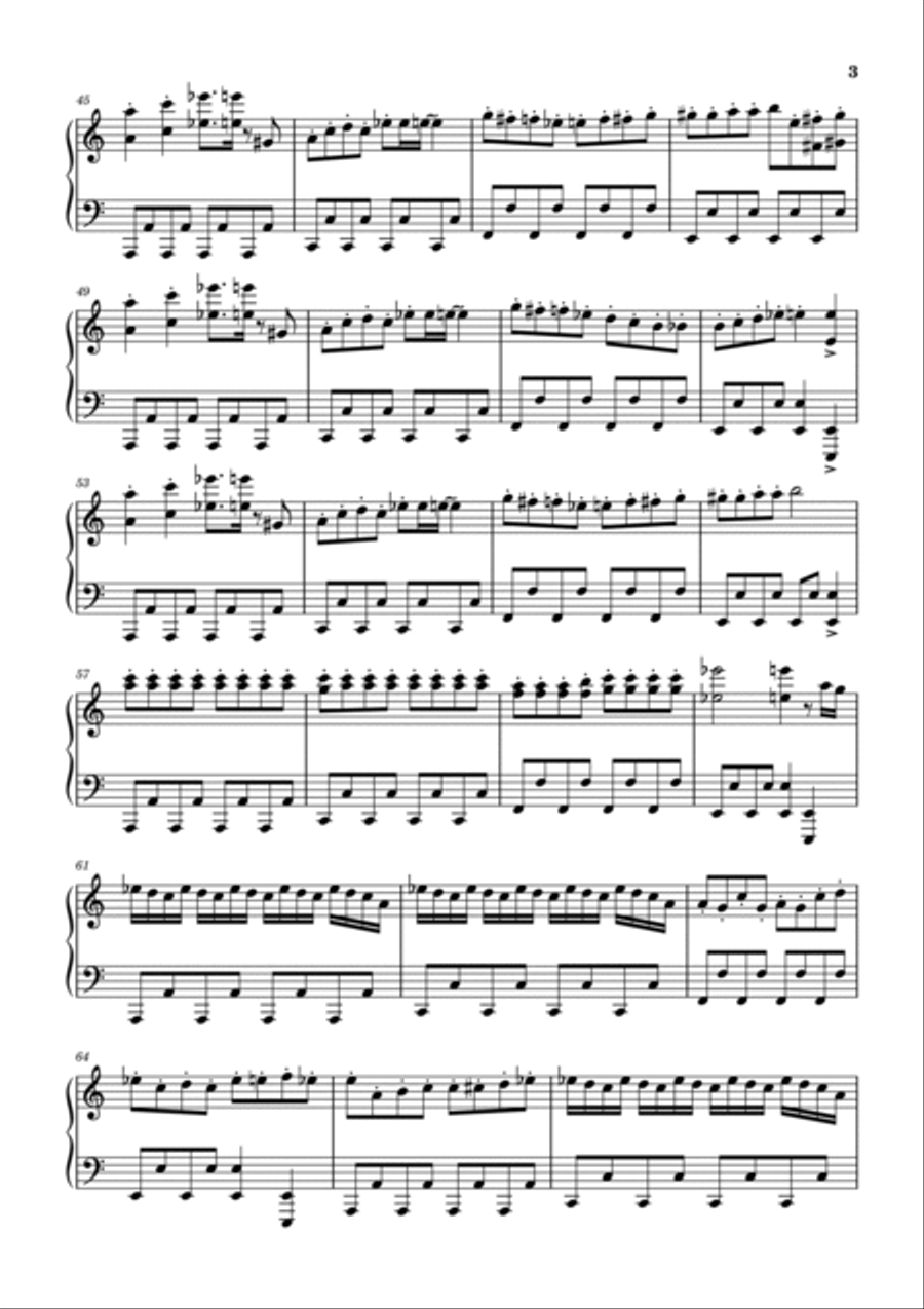 Unwelcome School | Blue Archive Piano Solo scores gallery preview page 3