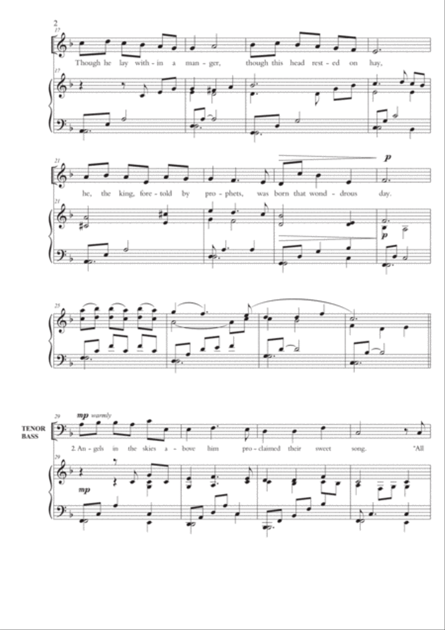 Manger Carol 4-Part scores gallery preview page 3