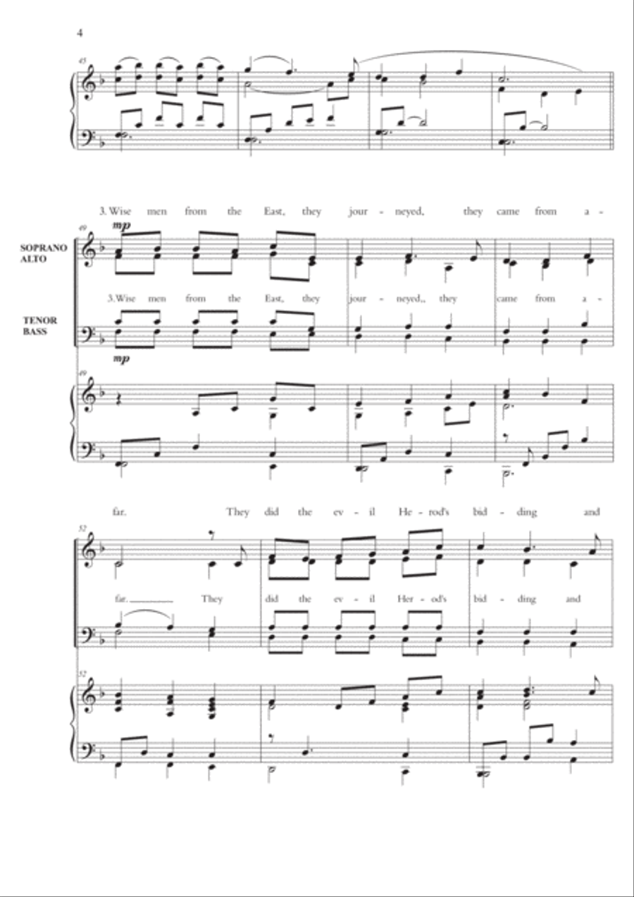 Manger Carol 4-Part scores gallery preview page 5