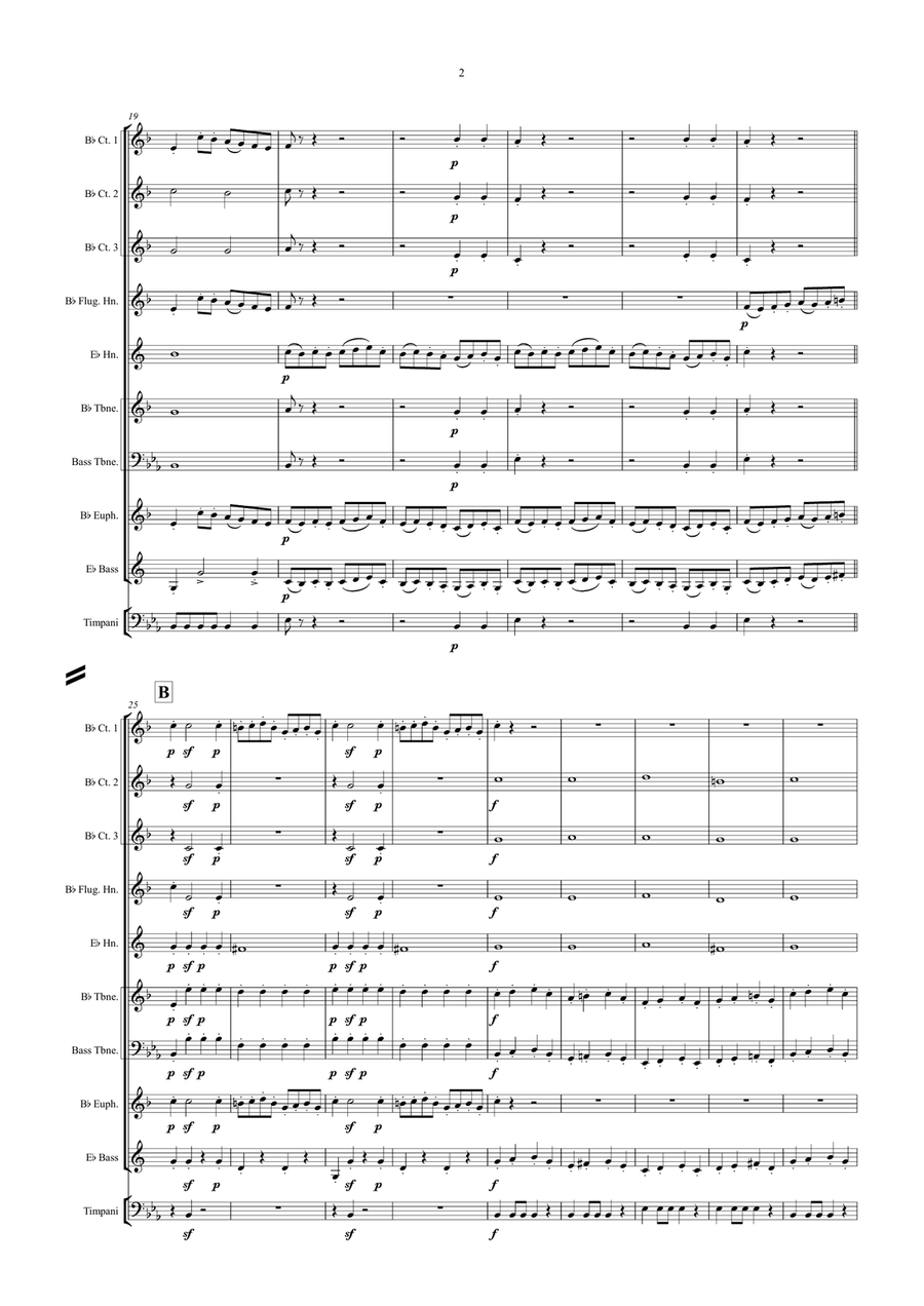 Il Maestro di Cappella (The Impresario) - Overture Brass Ensemble scores gallery preview page 2
