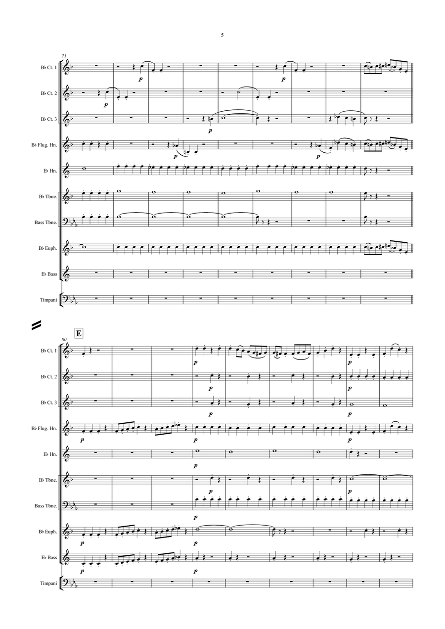 Il Maestro di Cappella (The Impresario) - Overture Brass Ensemble scores gallery preview page 5