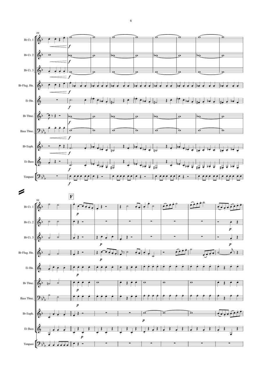 Il Maestro di Cappella (The Impresario) - Overture Brass Ensemble scores gallery preview page 6
