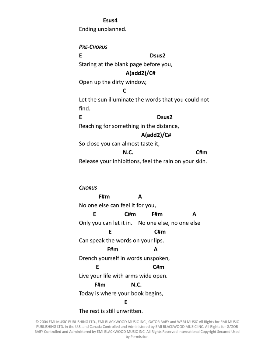 Unwritten Unwritten Acoustic Guitar scores gallery preview page 2