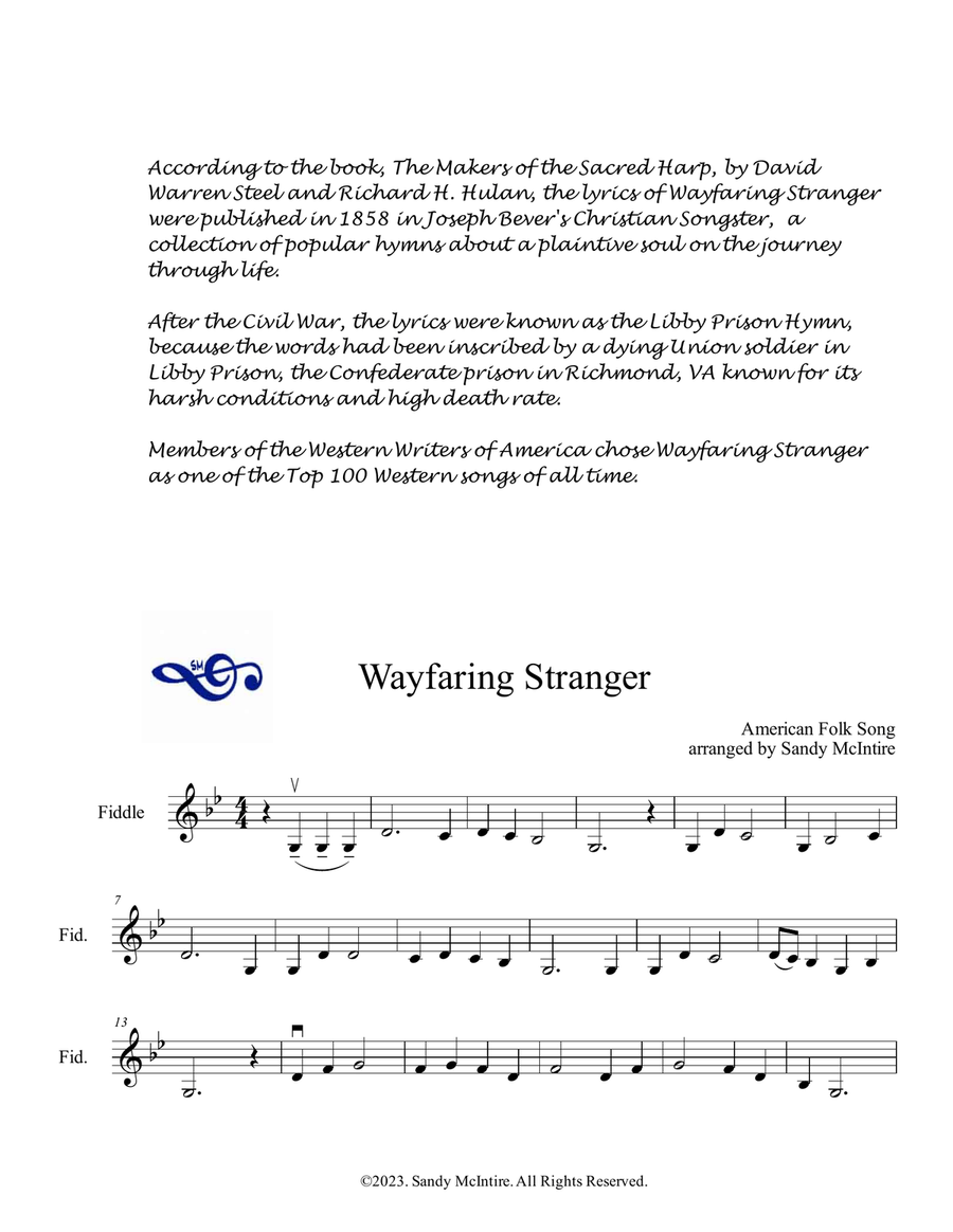 Wayfaring Stranger Wayfaring Stranger Violin Solo scores gallery preview page 2
