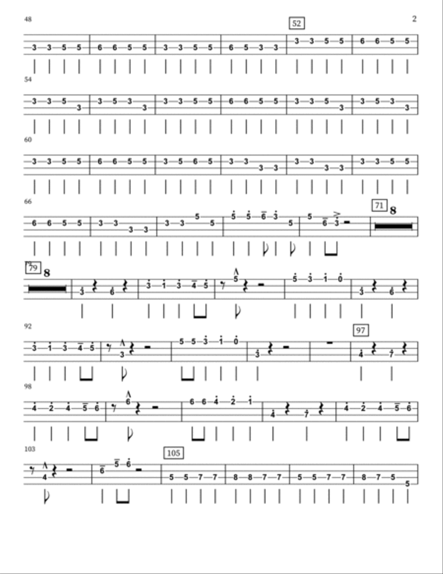 Sing, Sing, Sing Bass Guitar scores gallery preview page 2