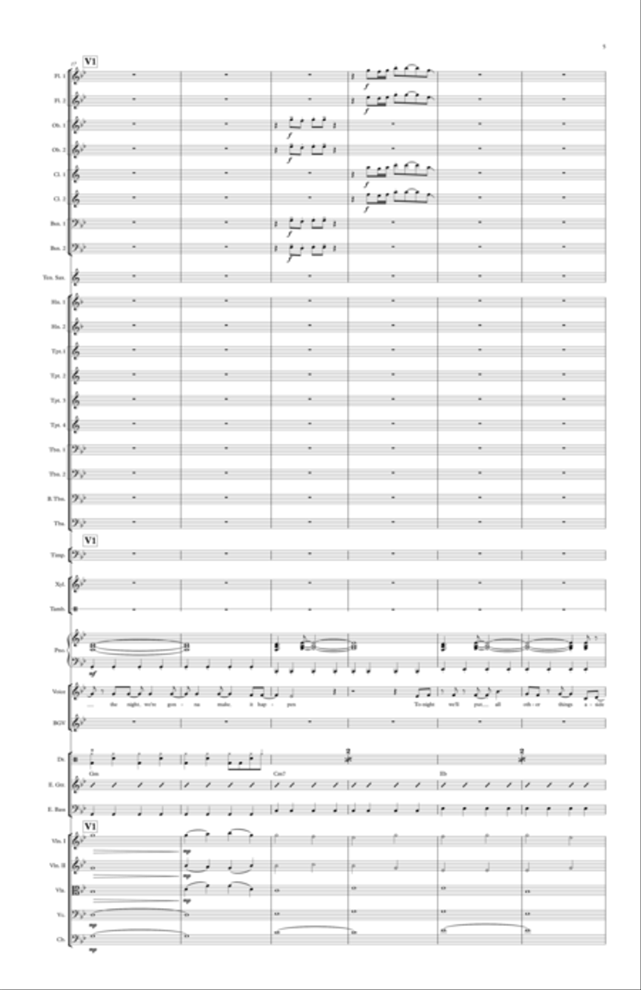 I'm So Excited Full Orchestra scores gallery preview page 5