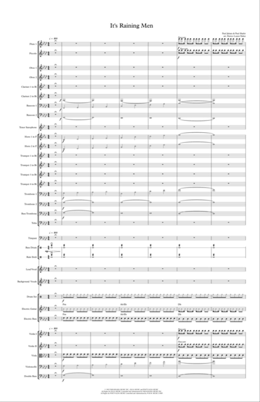 It's Raining Men Full Orchestra scores gallery preview page 3