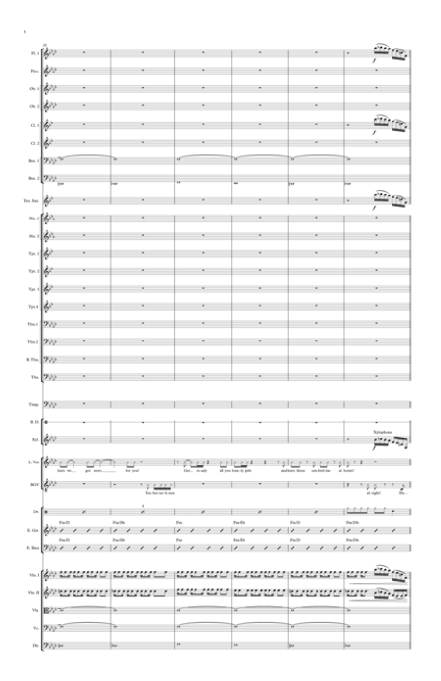 It's Raining Men Full Orchestra scores gallery preview page 6