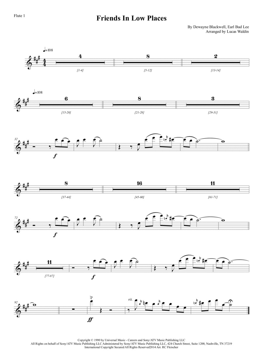 Friends In Low Places Full Orchestra scores gallery preview page 1