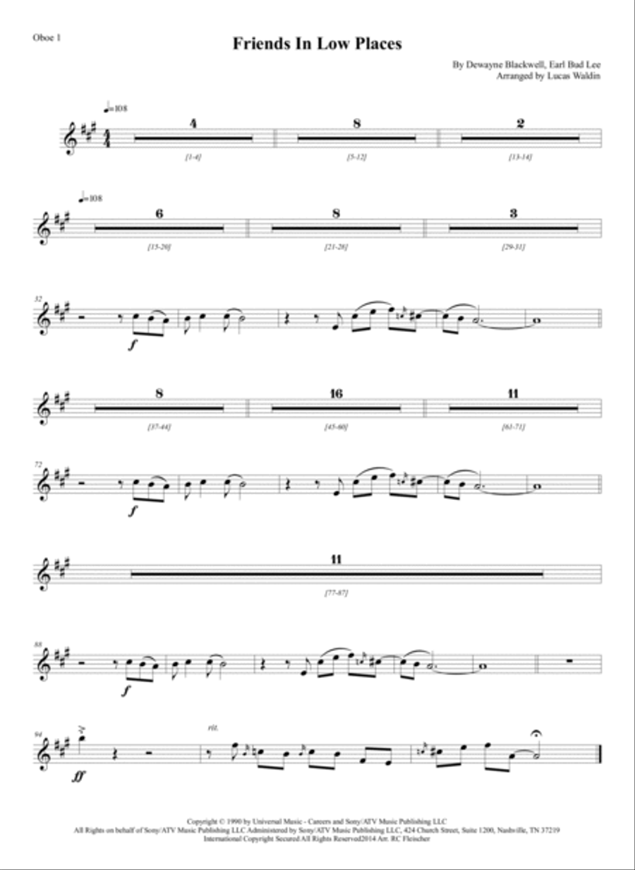 Friends In Low Places Full Orchestra scores gallery preview page 3