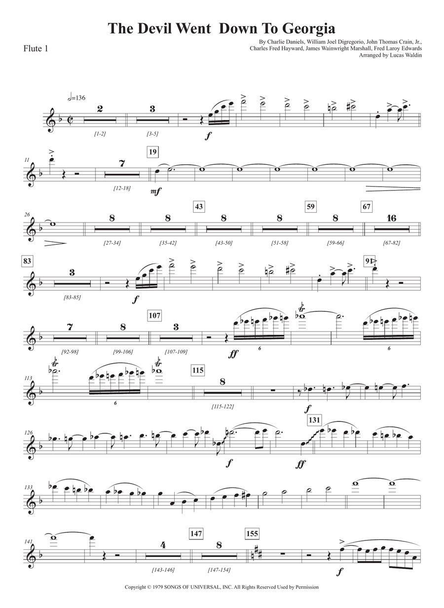 The Devil Went Down To Georgia Full Orchestra scores gallery preview page 1