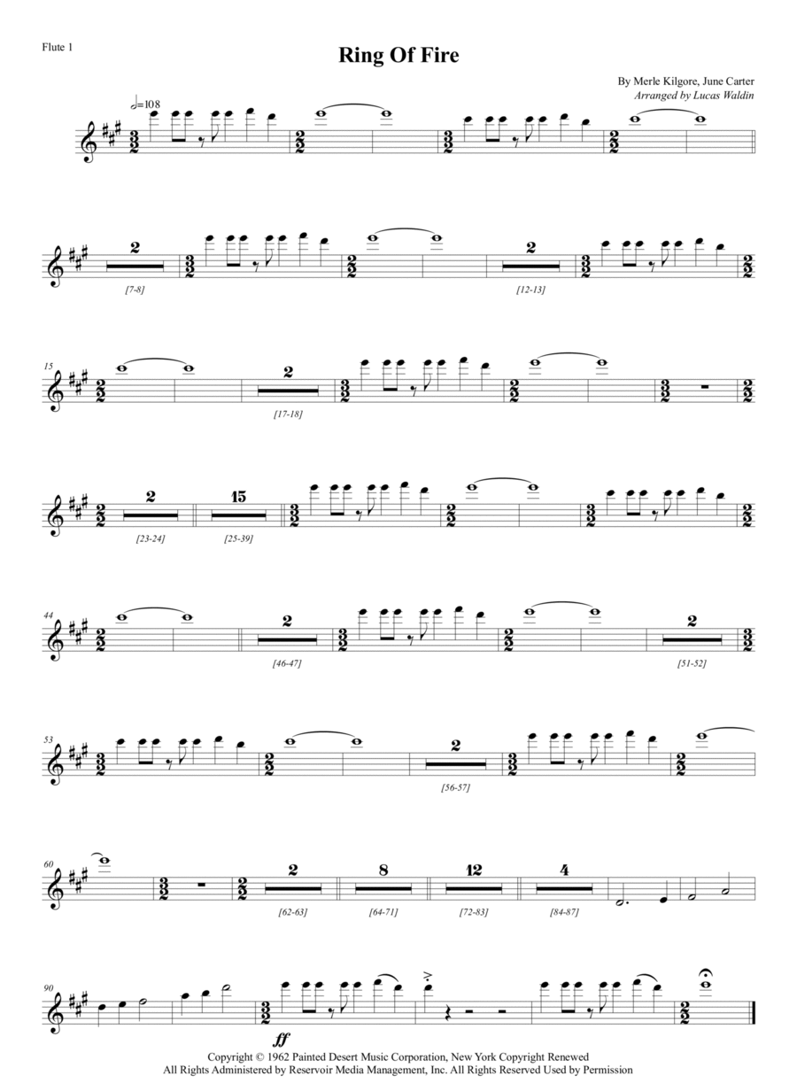 Ring Of Fire Full Orchestra scores gallery preview page 1