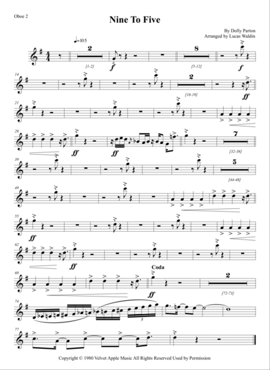 Nine To Five Full Orchestra scores gallery preview page 4