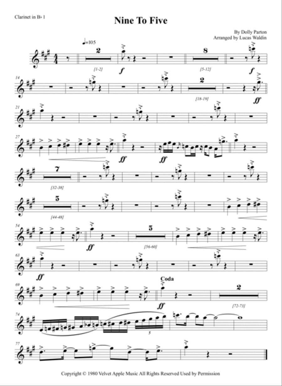 Nine To Five Full Orchestra scores gallery preview page 5