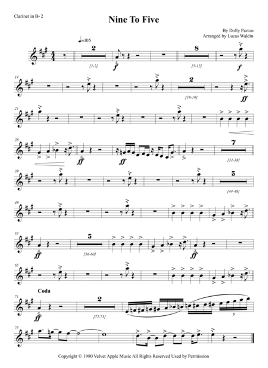 Nine To Five Full Orchestra scores gallery preview page 6