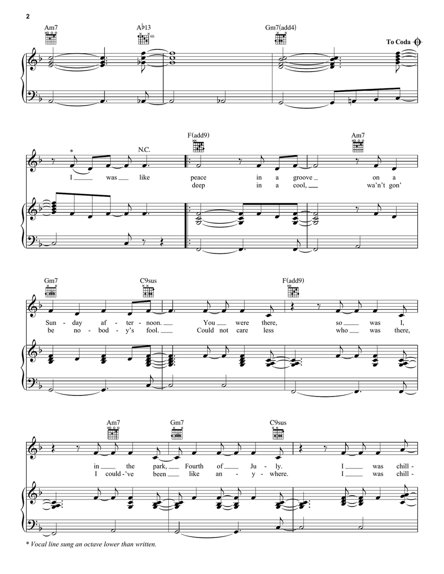 Diggin' On You Piano, Vocal, Guitar scores gallery preview page 2