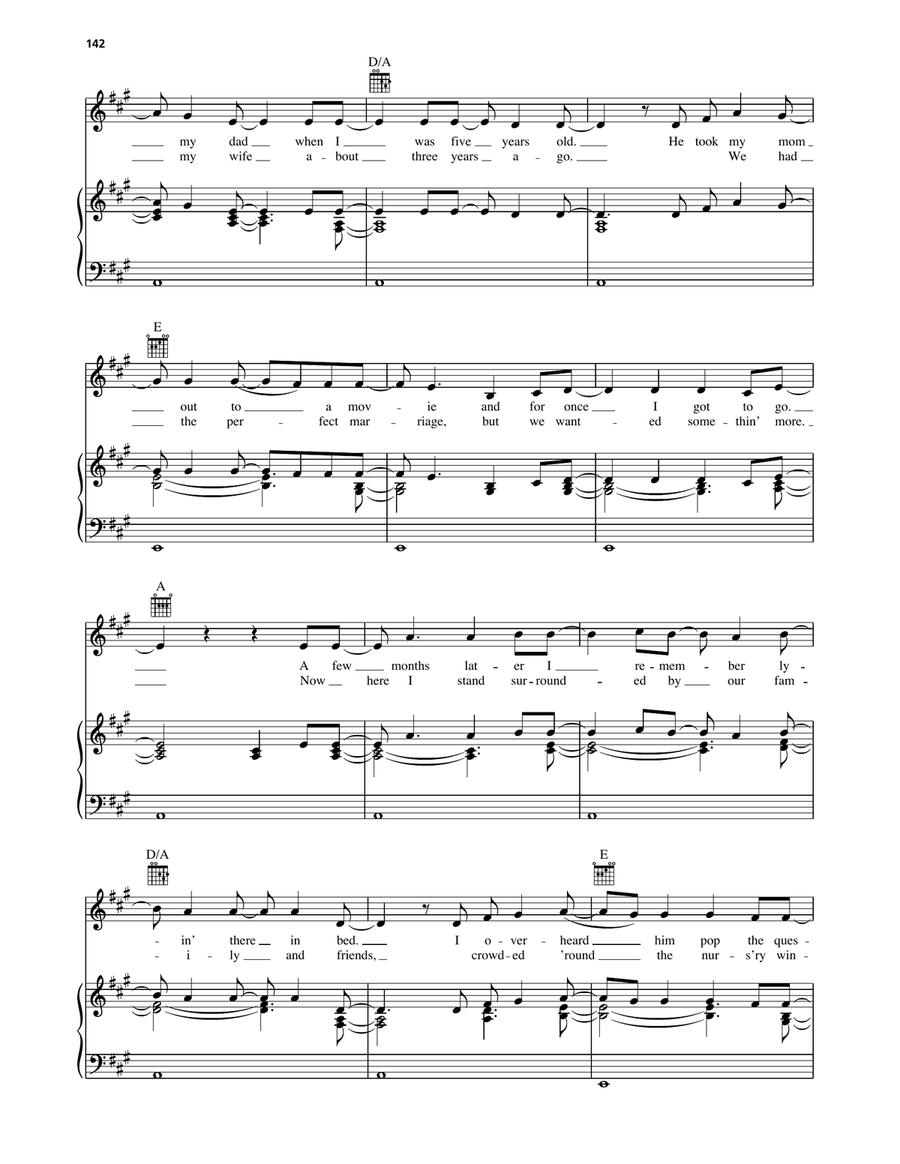 He Didn't Have To Be Piano, Vocal, Guitar scores gallery preview page 3