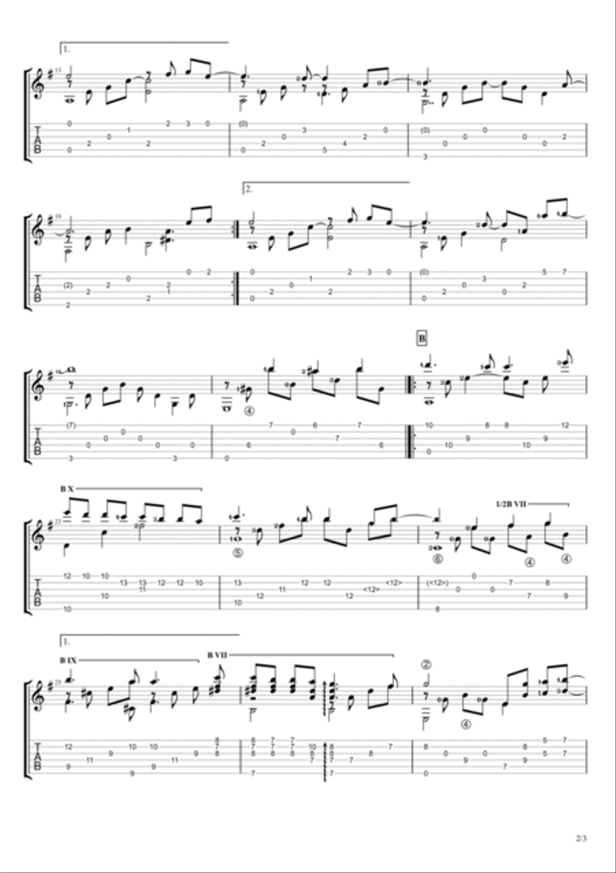 You're my everything Santa Esmeralda guitar arrangement Electric Guitar scores gallery preview page 2
