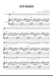 Bach / Gounod Ave Maria in C major • soprano sheet music with piano accompaniment and chords mini preview