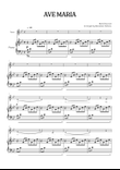 Bach / Gounod Ave Maria in B flat [Bb] • tenor sheet music with piano accompaniment mini preview