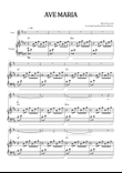 Bach / Gounod Ave Maria in D major • tenor sheet music with piano accompaniment and chords