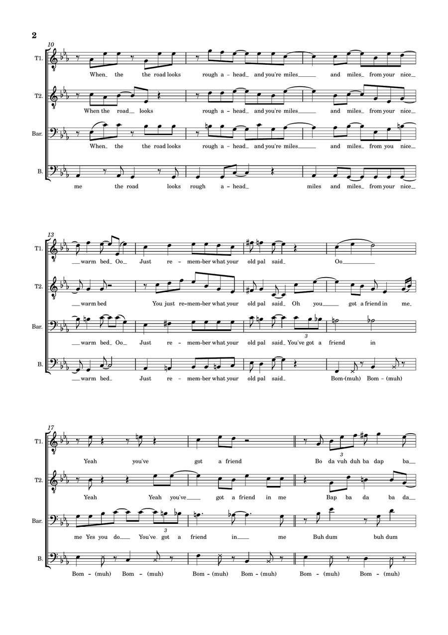 You've Got A Friend In Me TTBB scores gallery preview page 2