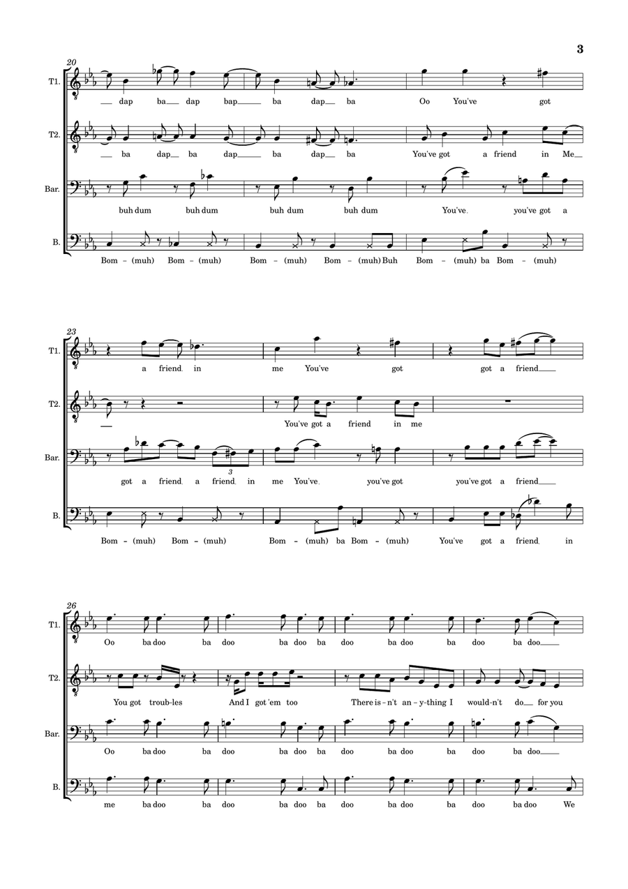You've Got A Friend In Me TTBB scores gallery preview page 3