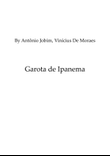 The Girl From Ipanema (garôta De Ipanema)