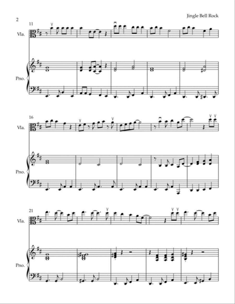 Jingle Bell Rock Viola scores gallery preview page 2