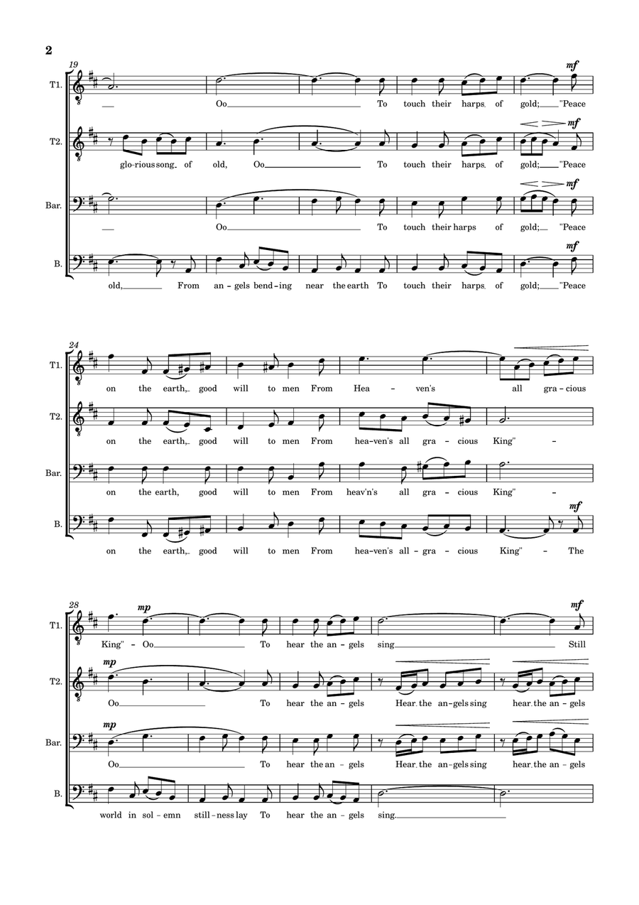 It Came Upon The Midnight Clear TTBB scores gallery preview page 2