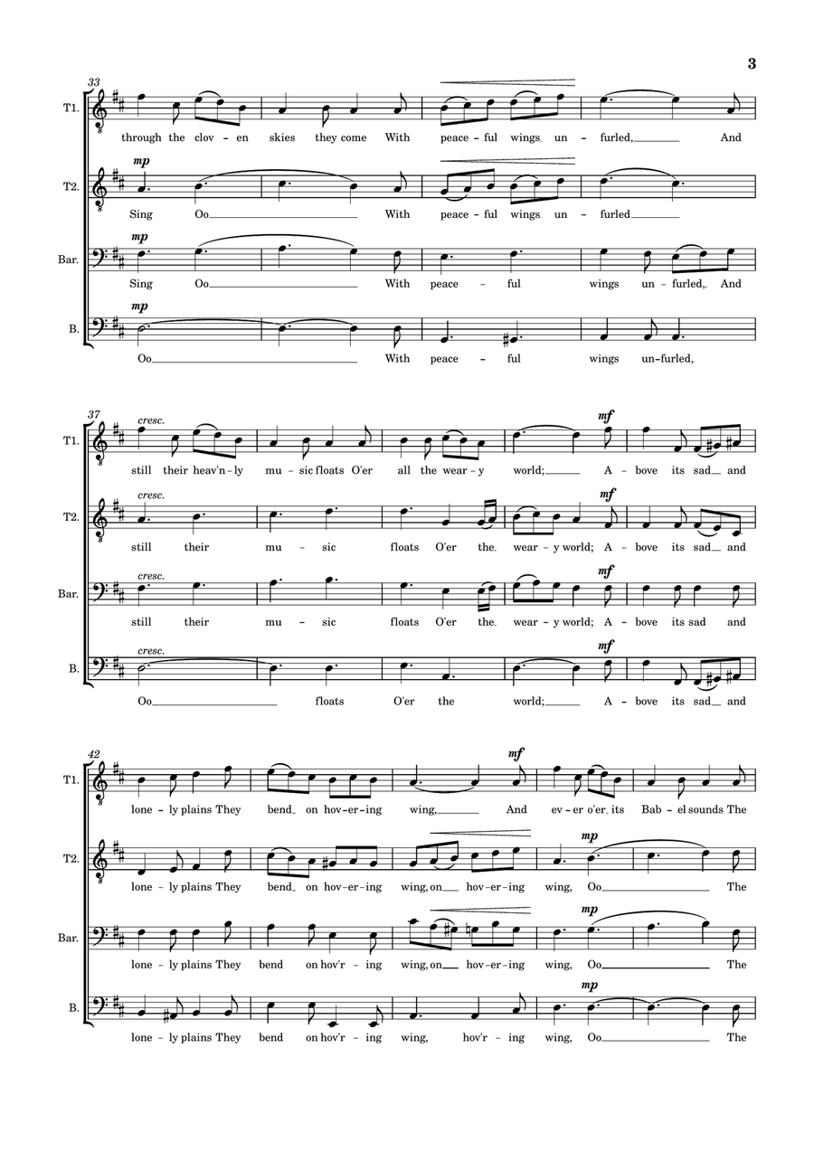 It Came Upon The Midnight Clear TTBB scores gallery preview page 3