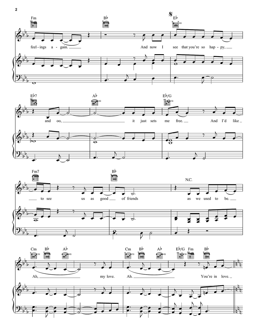 You're In Love You're In Love Piano, Vocal, Guitar scores gallery preview page 2