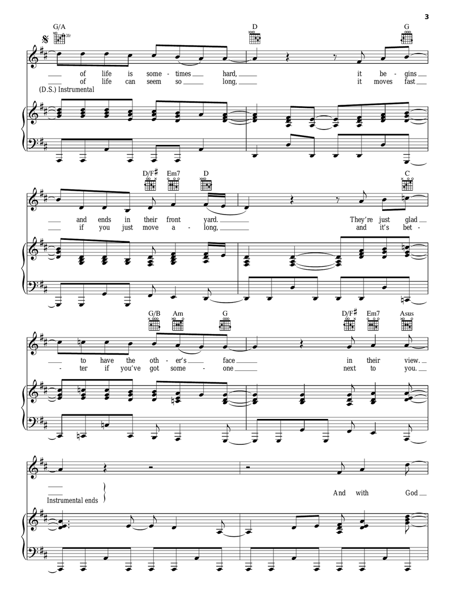 One Of Two One Of Two Piano, Vocal, Guitar scores gallery preview page 3