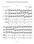 Grieg Holberg Suite Prelude for Brass quintet