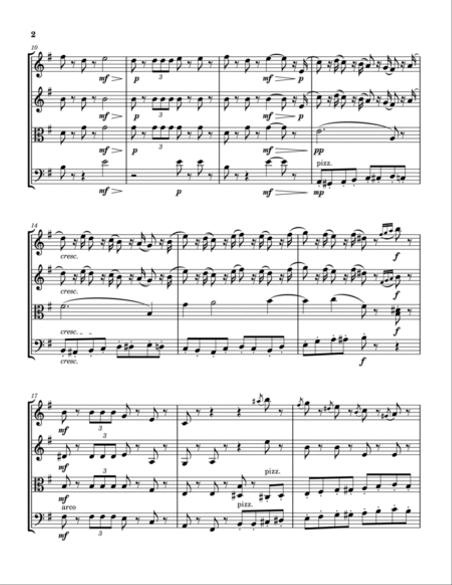 The Nutcracker Suite, Op. 71a: March String Quartet scores gallery preview page 2